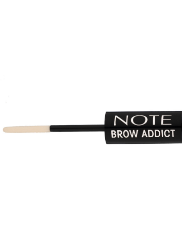 Brow addict, Produs 2-în-1 pentru sprâncene: cremă colorată rezistentă și gel stilizator.10 ml, light brown