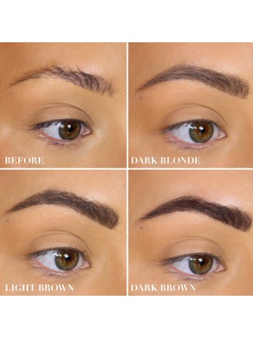 Brow addict, Produs 2-în-1 pentru sprâncene: cremă colorată rezistentă și gel stilizator.10 ml, light brown