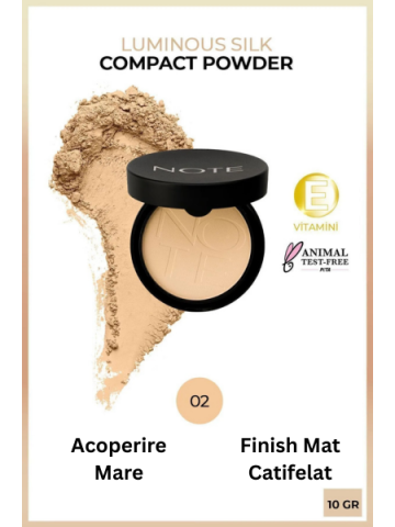 Pudră Compactă cu Finish Mat - 02 Natural Beige