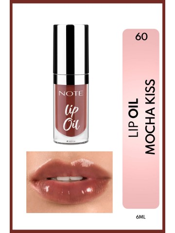 Descoperă Note Lip Oil 60 Mocha Kiss – ulei de buze cu luciu intens, formulă nelipicioasă și ingrediente hrănitoare: ulei de avo