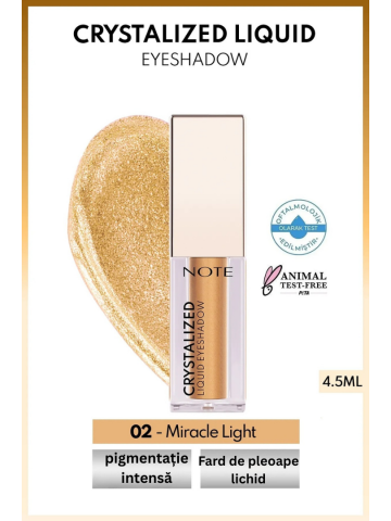 Crystalized Fard de Pleoape Lichid Metalic -02 Miracle Light